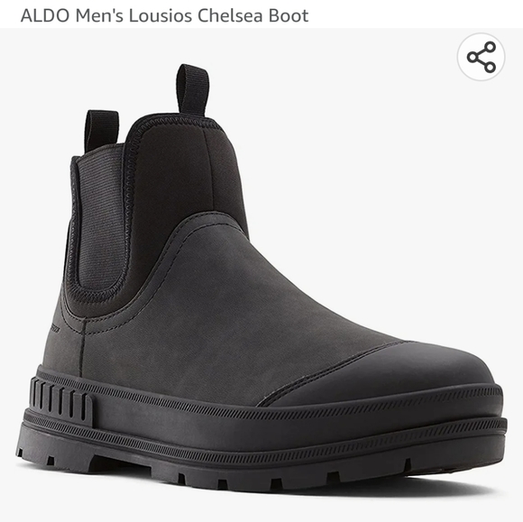 NWT Aldo Black Lousios Chelsea Rubber Boots Size 11 - Picture 5 of 12